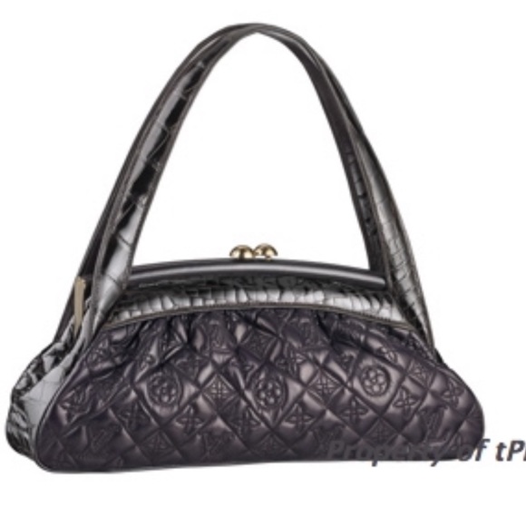 Original BAG LOUIS VUITTON SAC FERMOIR MM RC1005 BAG BLACK WITH MONOGRAM - Picture 1 of 13